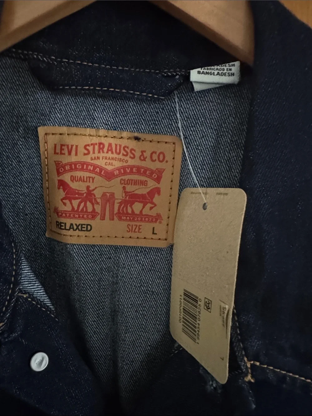 Levis Jean Jacket Mens Large Trucker